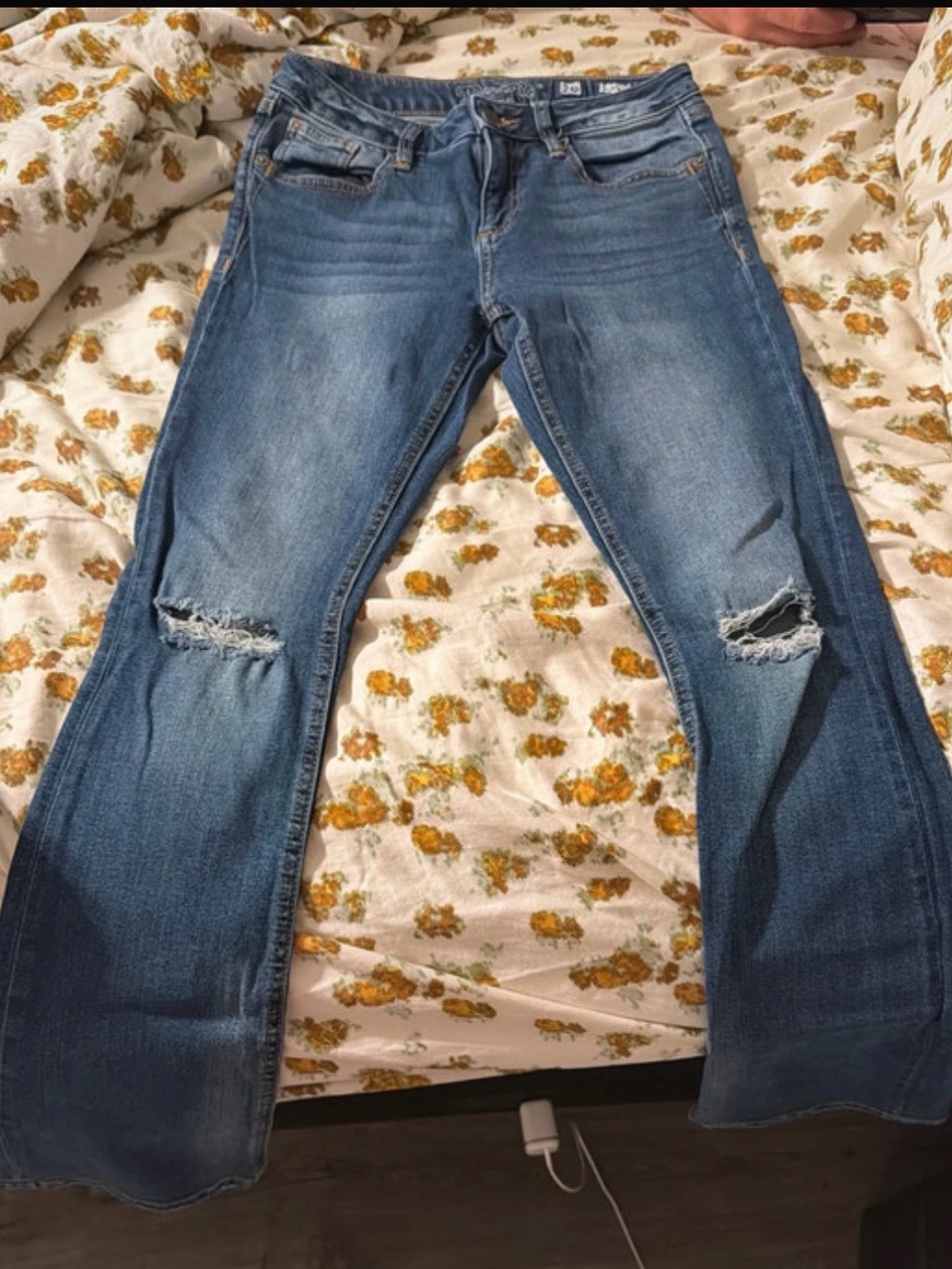 Women’s Distressed Slim Boot Cut Jeans